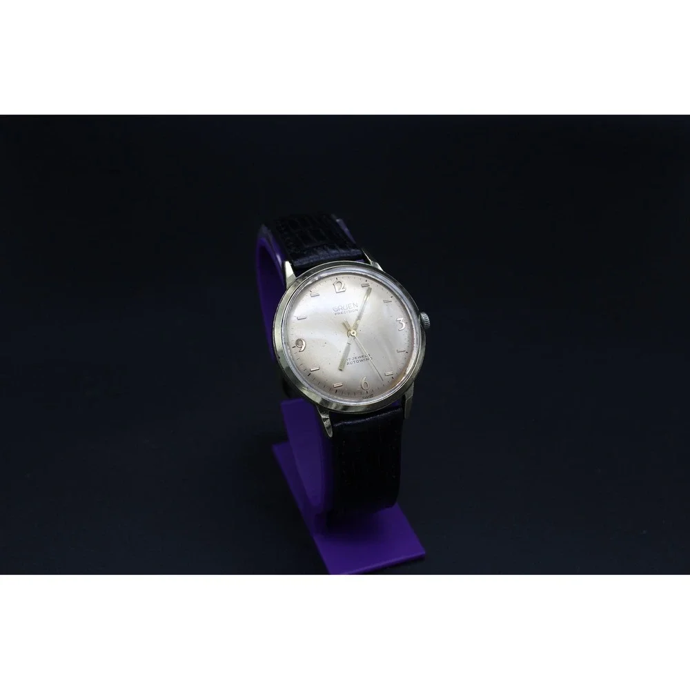 Vintage Gruen Precision 17 Jewel Autowind Swiss Automatic 35mm Runs Well